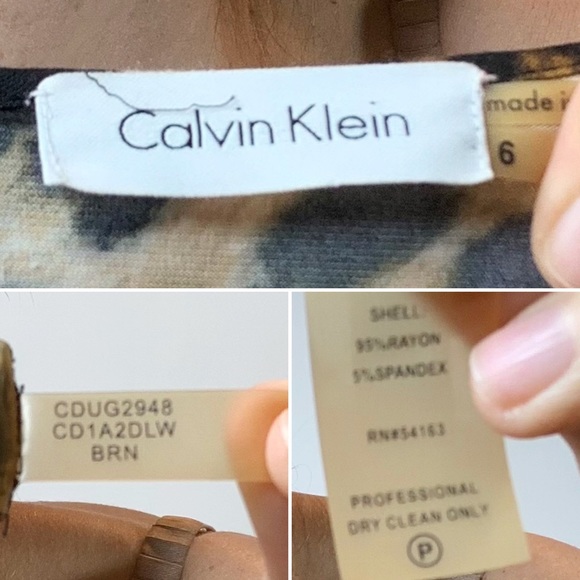 CALVIN KLEIN leopard print gold zipper dress cutout rave 1705 - Picture 6 of 10